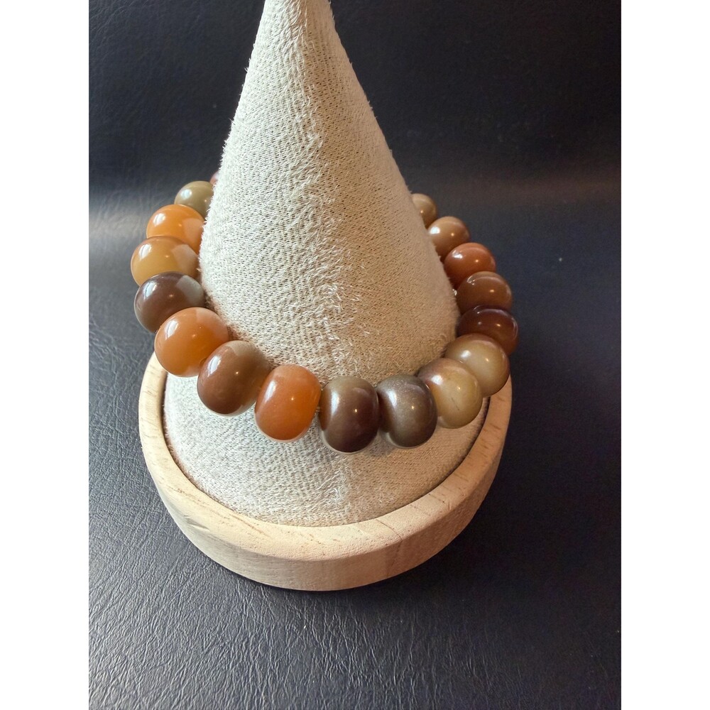 Natural Bodhi Seed Bracelet Stretch Meditation Beads Buddhist Prayer Bracelet